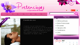 What Pretenciosas.com website looked like in 2017 (6 years ago)