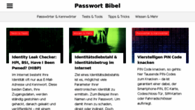 What Passwortbibel.de website looked like in 2017 (6 years ago)