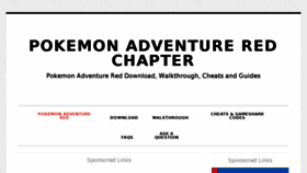 What Pokemonadventurered.com website looked like in 2017 (6 years ago)