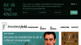 What Pharmafield.co.uk website looked like in 2017 (6 years ago)