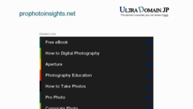 What Prophotoinsights.net website looked like in 2017 (6 years ago)