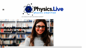 What Physics.live website looked like in 2017 (6 years ago)