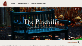 What Pinehills.net website looked like in 2017 (6 years ago)