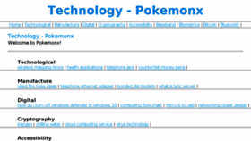 What Pokemonx.info website looked like in 2017 (6 years ago)