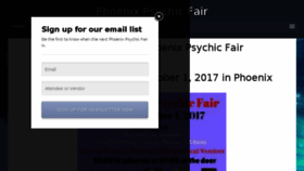 What Phoenixpsychicfair.com website looked like in 2017 (6 years ago)