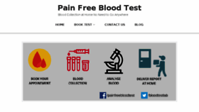 What Painfreebloodtest.com website looked like in 2017 (6 years ago)