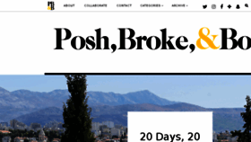 What Poshbrokebored.com website looked like in 2017 (6 years ago)