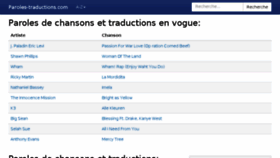 What Paroles-traductions.com website looked like in 2017 (6 years ago)