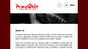 What Primevetcorporation.com website looked like in 2017 (6 years ago)