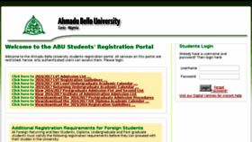What Portal.abu.edu.ng website looked like in 2017 (6 years ago)