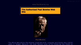 What Paulbowles.org website looked like in 2017 (6 years ago)
