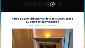 What Patrickroux.ca website looked like in 2017 (6 years ago)