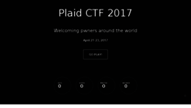 What Plaidctf.com website looked like in 2017 (6 years ago)