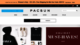 What Pacsun.com website looked like in 2017 (6 years ago)