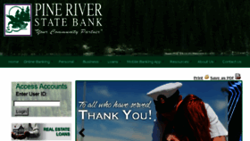 What Pineriverstatebank.com website looked like in 2017 (6 years ago)