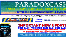What Paradoxcash.com website looked like in 2017 (6 years ago)