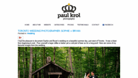 What Paulkrol.net website looked like in 2017 (6 years ago)