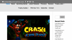 What Psntrophies.com website looked like in 2017 (6 years ago)