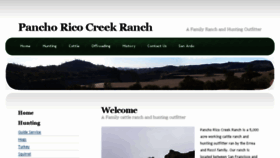 What Panchoricocreekranch.com website looked like in 2017 (6 years ago)