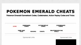 What Pokemonemeraldcheats.com website looked like in 2017 (6 years ago)