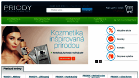 What Priody.sk website looked like in 2017 (6 years ago)