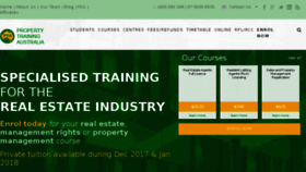 What Propertytraining.com.au website looked like in 2017 (6 years ago)