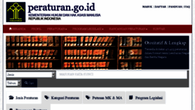 What Peraturan.go.id website looked like in 2017 (6 years ago)