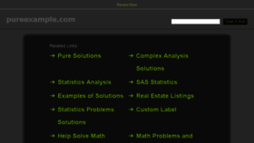 What Pureexample.com website looked like in 2017 (7 years ago)