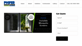 What Phifermosquitoscreens.com website looked like in 2017 (6 years ago)