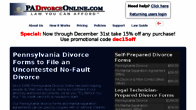 What Padivorceonline.com website looked like in 2017 (6 years ago)