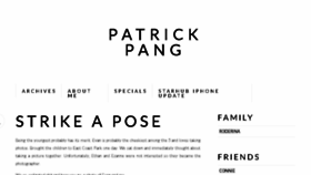 What Patrickpang.com website looked like in 2017 (6 years ago)
