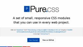What Purecss.io website looked like in 2017 (6 years ago)