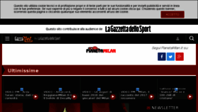 What Pianetamilan.it website looked like in 2018 (6 years ago)