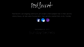 What Postsecret.com website looked like in 2018 (6 years ago)