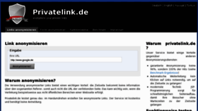 What Privatelink.de website looked like in 2018 (6 years ago)