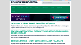 What Pedidikanindonesia.com website looked like in 2018 (6 years ago)