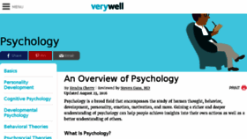What Psychology.about.com website looked like in 2018 (6 years ago)
