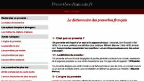 What Proverbes-francais.fr website looked like in 2018 (6 years ago)