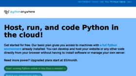 What Pythonanywhere.com website looked like in 2018 (6 years ago)