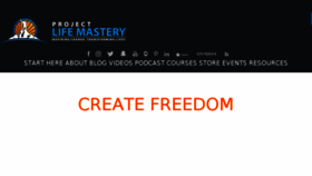 What Projectlifemastery.com website looked like in 2018 (6 years ago)