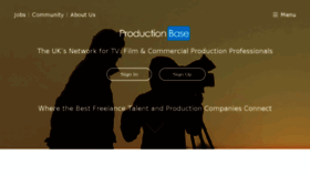 What Productionbase.co.uk website looked like in 2018 (6 years ago)