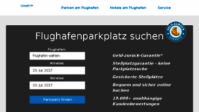 What Parkandfly.de website looked like in 2018 (6 years ago)
