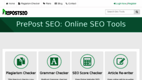 What Prepostseo.com website looked like in 2018 (7 years ago)