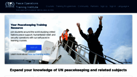 What Peaceopstraining.org website looked like in 2018 (6 years ago)