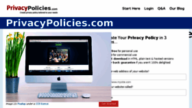 What Privacypolicies.com website looked like in 2018 (6 years ago)