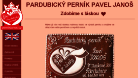 What Pernikjanos.cz website looked like in 2018 (6 years ago)