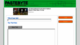 What Pastebyte.com website looked like in 2018 (6 years ago)