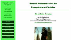 What Papageienzucht-christian.de website looked like in 2018 (6 years ago)
