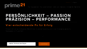 What Prime21.ch website looked like in 2018 (6 years ago)