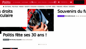 What Politis.fr website looked like in 2018 (6 years ago)
